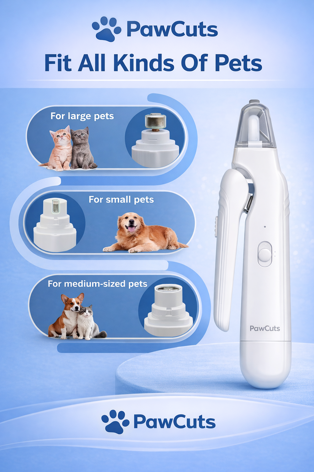 PawCuts Gentle Grooming Pet Nail Grinder & Clipper